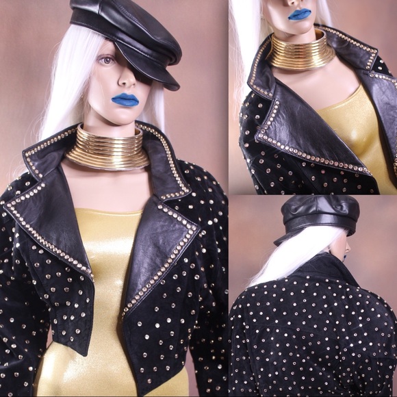 Vintage Black Suede Bolero Jacket - Picture 2 of 7